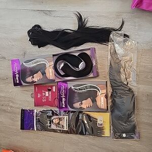 Straight track hair and closure.